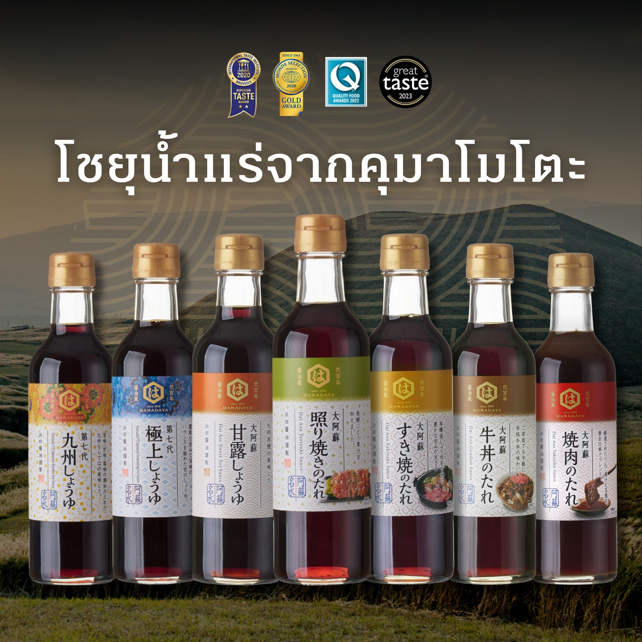 Hamada Dai Aso Sweet Soy Sauce ซอสถั่วเหลือง สูตรหวาน  ตราฮามาดะยะ  300ml.