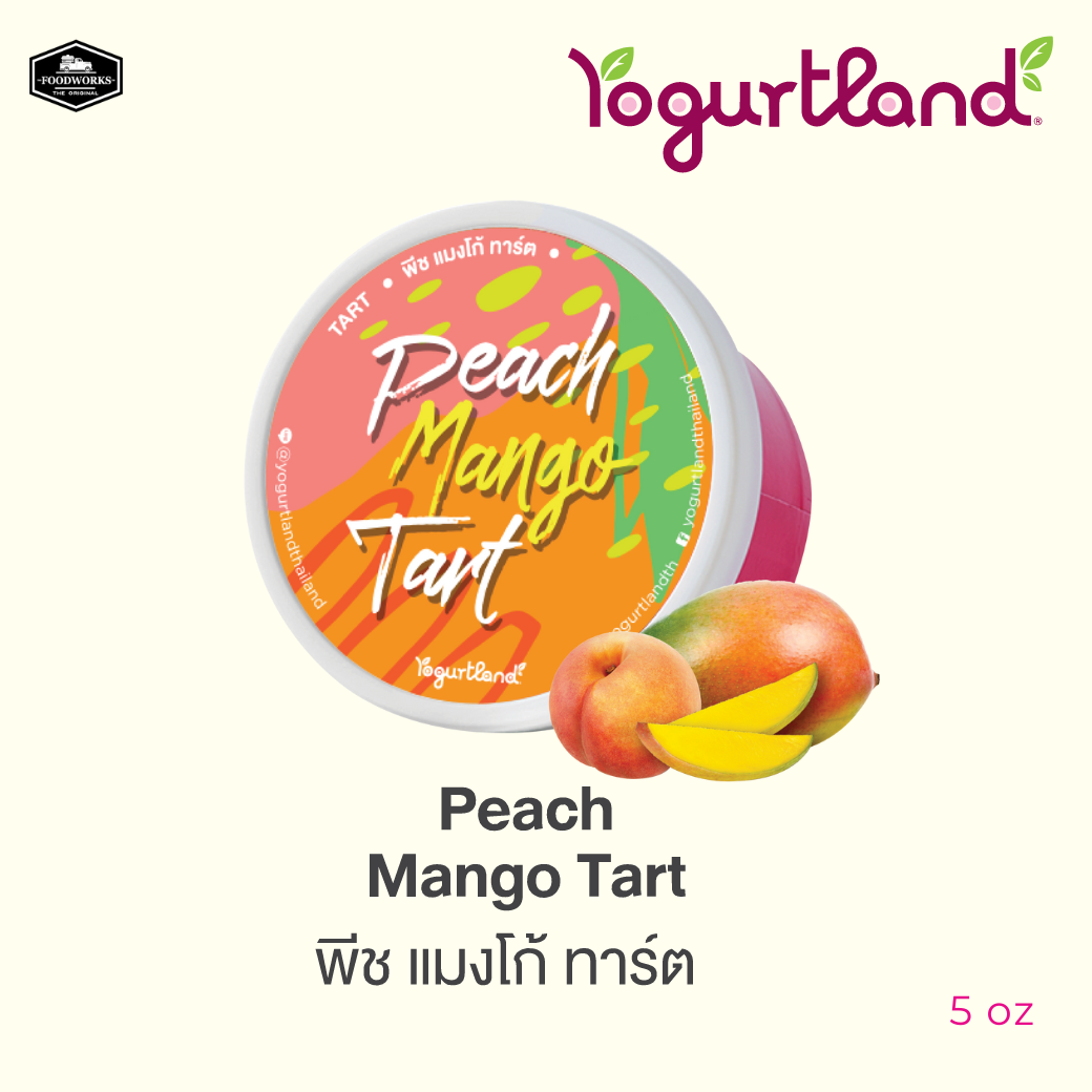 Yogurtland Peach Mango Tart Ice Cream ไอศครีมโยเกิร์ตแลนด์รสพีช แมงโก้ ทาร์ต 5oz