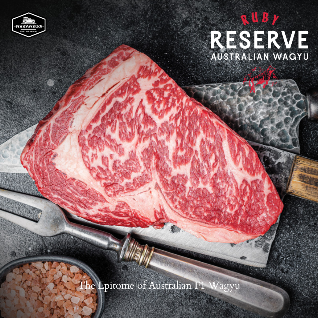 Ruby Reserve Wagyu Beef Ribeye MB 4/5 Full Block เนื้อวากิวออสเตรเลีย ริปอาย MB4/5 ยกก้อน