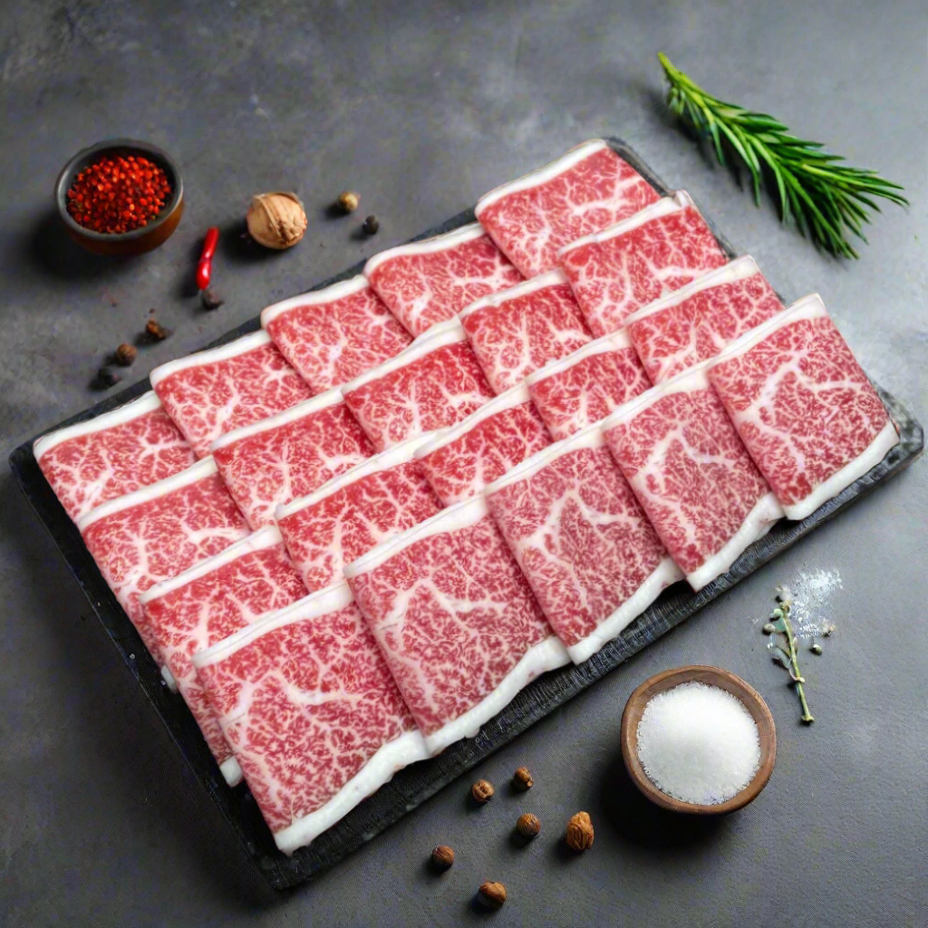 Miyazaki Wagyu A4 Rib Kaburi Shabu Shabu เนื้อมิยาซากิ วากิว ริบ คารูบิ A4 ชาบู ชาบู 250g/pack