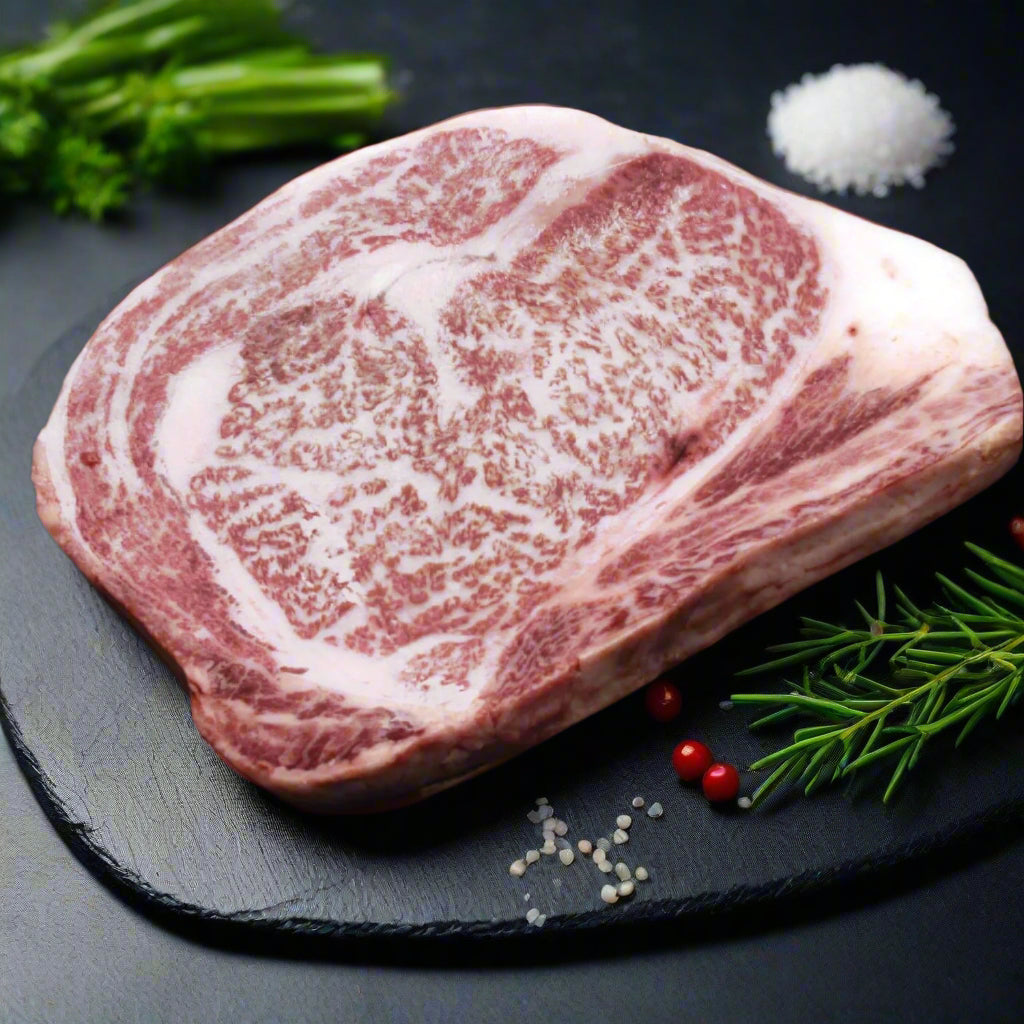 Kagoshima Wagyu A5 Ribeye Steak (Portion Cut) เนื้อคาโกชิมาวากิว ริบอาย A5 ตัดสเต็ค