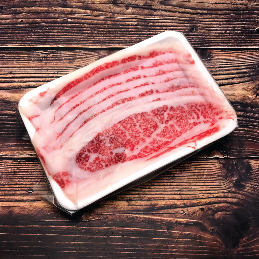 Kagoshima Wagyu A5 Rib Kaburi Shabu Shabu  คาโกชิมาวากิว ริบ คารูบิ A5 ชาบู ชาบู 200g/pack - 0