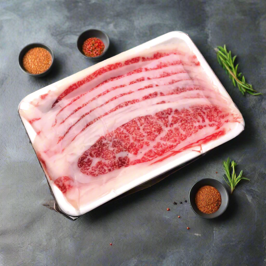 Kagoshima Wagyu A5 Rib Kaburi Shabu Shabu  คาโกชิมาวากิว ริบ คารูบิ A5 ชาบู ชาบู 200g/pack