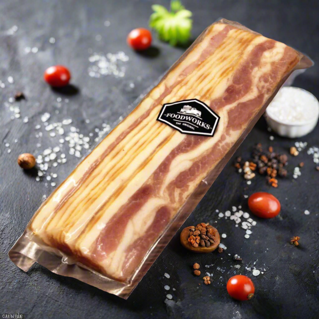 Smoked Streaky Bacon 250g เบคอนรมควัน แพค 250กรัม